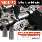 YEKEPRO 40 Pcs Bolt & Screw Extractor Set with Left Hand Cobalt Drill Bit Set, Easy Out Broken Stripped Screw Removal Tool for Damaged, Frozen, Studs, Rusted, Rounded-Off Bolts, Nuts & Screws, T15139