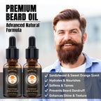 XIKEZAN Beard Kit Gifts for Men Beard Grooming/Care-Soften,Soothe Mustache