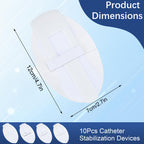 BeHerk Foley Catheter Stabilization Device, Self Adhesive Catheter Tube Urinary Leg Bag Holder Sticker, Catheter Supplies for PEG/G/Feeding Tube Holder Accessories, Pack of 10