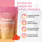simple groove Protein Gummies|1g Whey Protein per Gummy | Healthy Snacks | Essential Amino Acids | Healthy Gummy Candy | Gummies for Women Men Kids