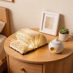 ZBOLE Book Lover Gift, Folding Book Lamp Decor, Portable Print Book Light