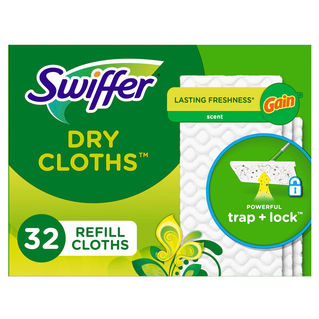 Swiffer Sweep + Mop, Dry Pads Refill, Floor Cleaner for Dirt, Dust, Hair, Cleaning Cloths for Mopping Home, Bathroom, Kitchen, Dust Mop, Floor Duster, Unscented, 52ct