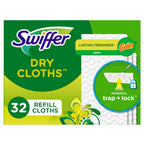 Swiffer Sweep + Mop, Dry Pads Refill, Floor Cleaner for Dirt, Dust, Hair, Cleaning Cloths for Mopping Home, Bathroom, Kitchen, Dust Mop, Floor Duster, Unscented, 52ct