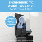 Pacific Blue Ultra 8" High-Capacity Automated Touchless Paper Towel Dispenser by GP PRO (Georgia-Pacific); Black; 59590; 12.9" W x 9" D x 16" H; 1 Dispenser