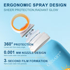 Reef Safe Sunscreen Spray SPF 50, Zinc Oxide Mineral Sunscreen Spray, Broad Spectrum UVA/UVB Protection, 360° Spray, Lightweight & Water Resistant, 6.76oz/200ml