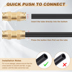Boeray 5/16" Straight Brass Union, DOT Approved Air Line Connector 10PCS