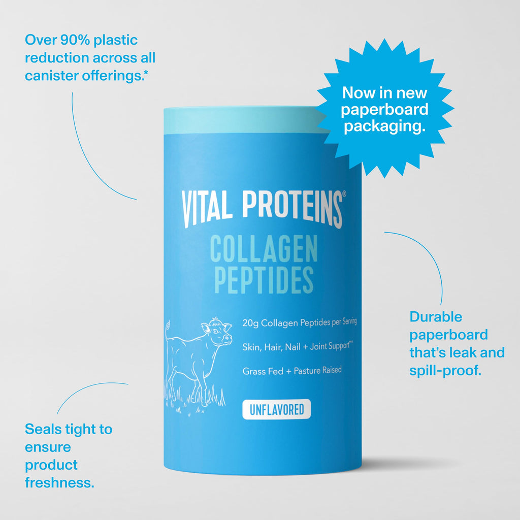 Vital Proteins Collagen Peptides Powder - Supports Hair, Nail, Skin, Bone & Joint Health, Unflavored, Collagen Protein 9.33 OZ