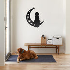 VZVXCC Dog Metal Wall Art Outdoor Decor- 12" Black Metal Wall Sculpture Statues Wall Art Hanging Decoration,Dog Lover Gift for Indoor Outdoor,Garden,Farmhouse,Balcony Patio and Bedroom