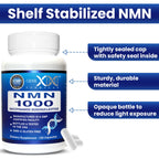 Genex Formulas NMN 1000mg - 99% Pure Shelf Stabilized Supplement Capsules for Increased NAD Levels & Healthy Aging, GMP Certified, 1000mg per Serving, 120 Capsules