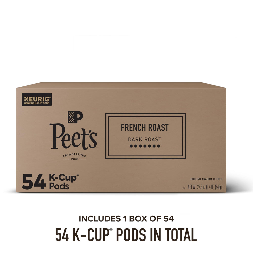 Peet's Coffee Coffee Pods, Dark Roast, French Roast, 54 K Cups