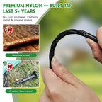 Garaook 120PCS 8-Inch Plastic Landscape Edging Stakes, Spiral Nylon Landscape Spikes, Anchoring Nails for Weed Barrier, Paver Edging, Landscape Edging, Artificial Turf, Grass Pathways, Black