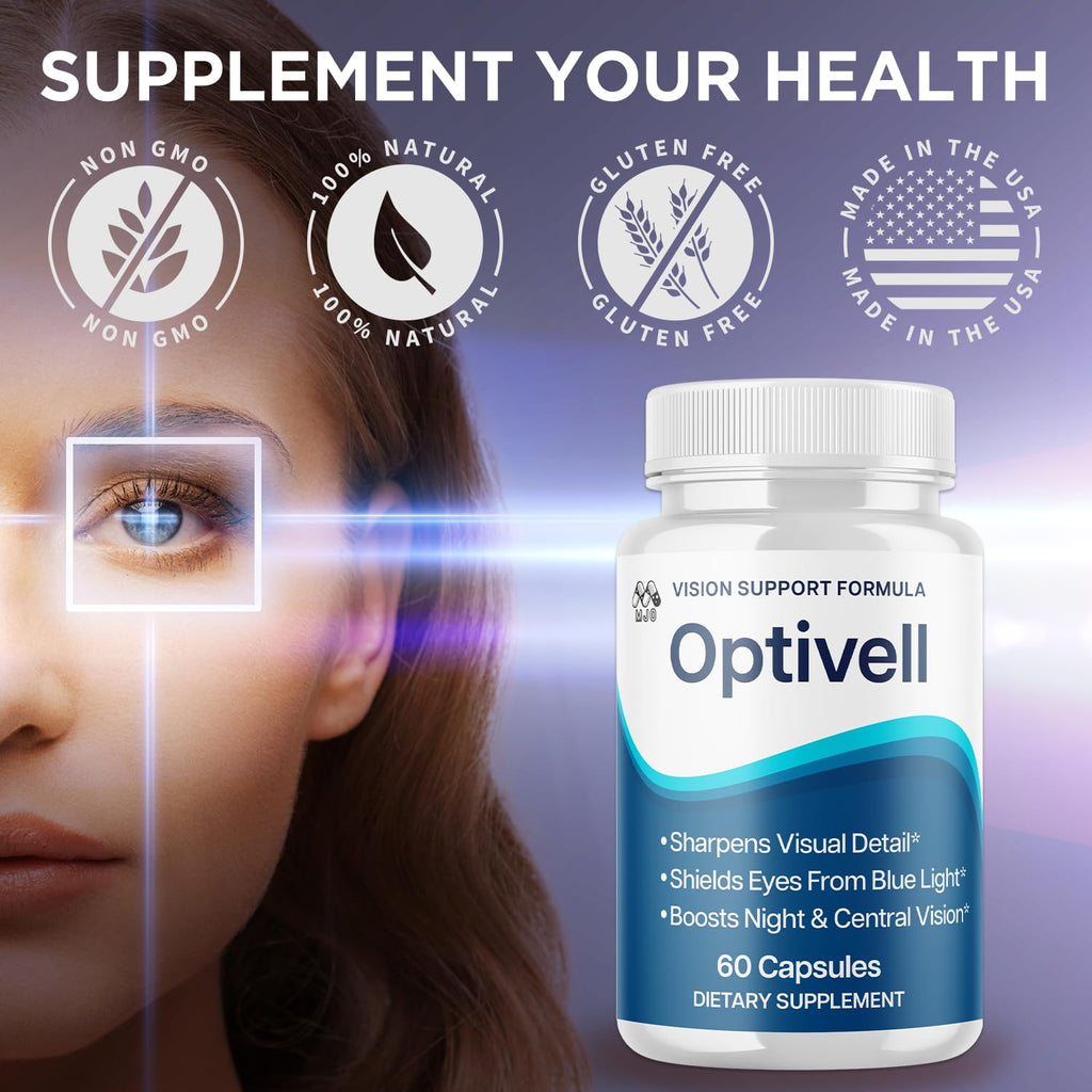 (5 Pack) Optivell Eye Capsules, Official Optivell Eye Vitamin Pills with All Natural Ingredients, Advanced Vision Formula Supplement Pills Supporting Ocular Health & Wellness Naturally (300 Capsules)