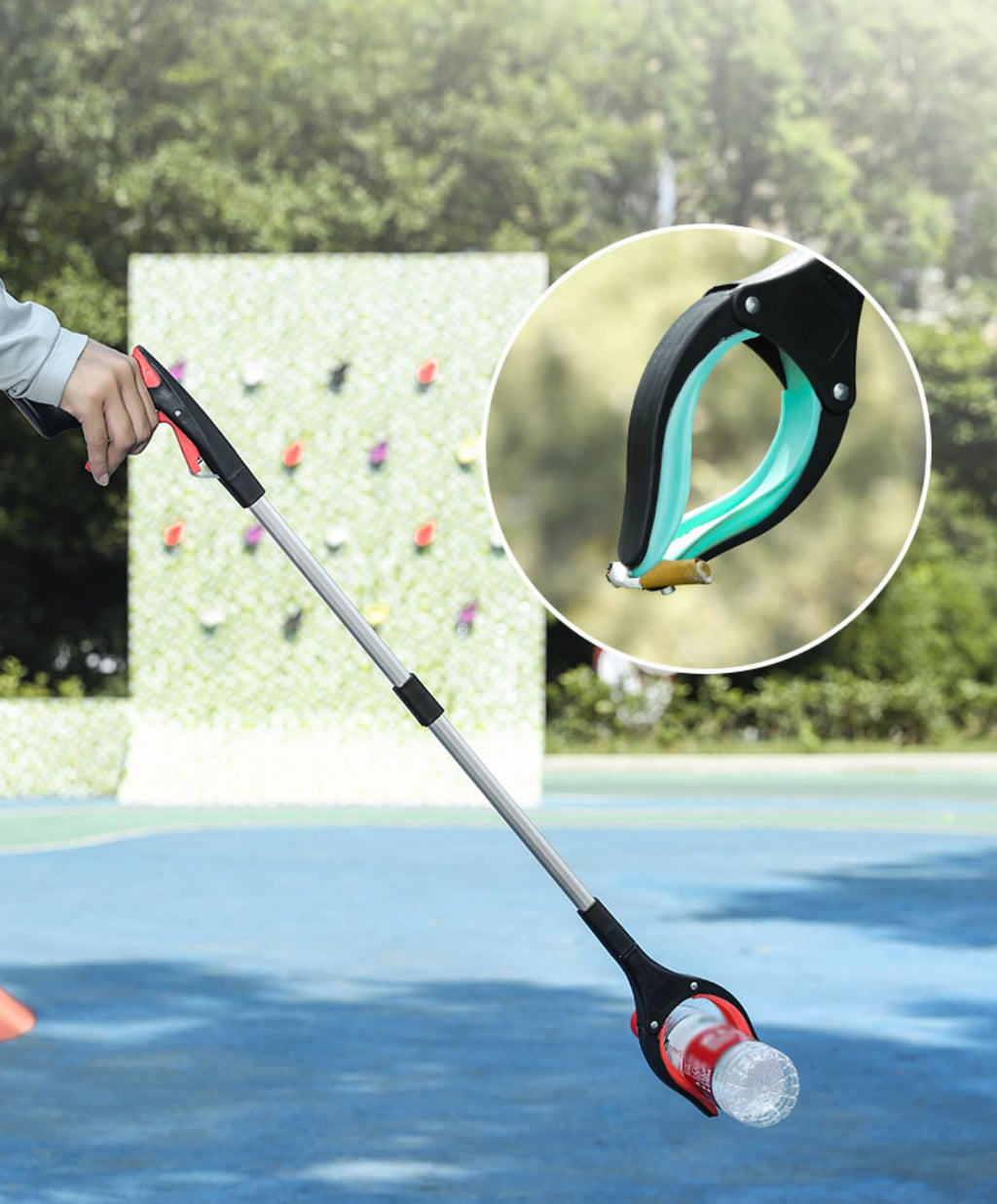 YOUEON 3 Pack Foldable Grabber Reacher Tool for Elderly, 32" Reacher Grabber Pickup Tool, Handy Trash Claw Grabber, Reaching Assist Tool for Trash Pick Up, Garden Nabber, Litter Picker, 3 Colors
