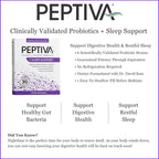 Peptiva 26 Billion CFU Probiotic and Sleep Support - Clinically Validated Multi-Strain Probiotic - Lactobacillus and Bifidobacterium, Melatonin - 30 Count