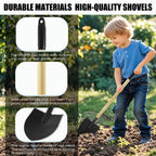 POMIKU 2PCS 27" Kids Shovels, Wood Handle & Metal Head Shovels for Digging Sand, Great for Beach & Garden