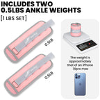 Ankle Weights, Wrist Leg Arm Weights for Women Men Kids with Adjustable Straps, Strength Training Weighted for Jogging, Running, Walking, Fitness, Gym Workout - 1LBS Pair (0.5 LB Each Weight), Light