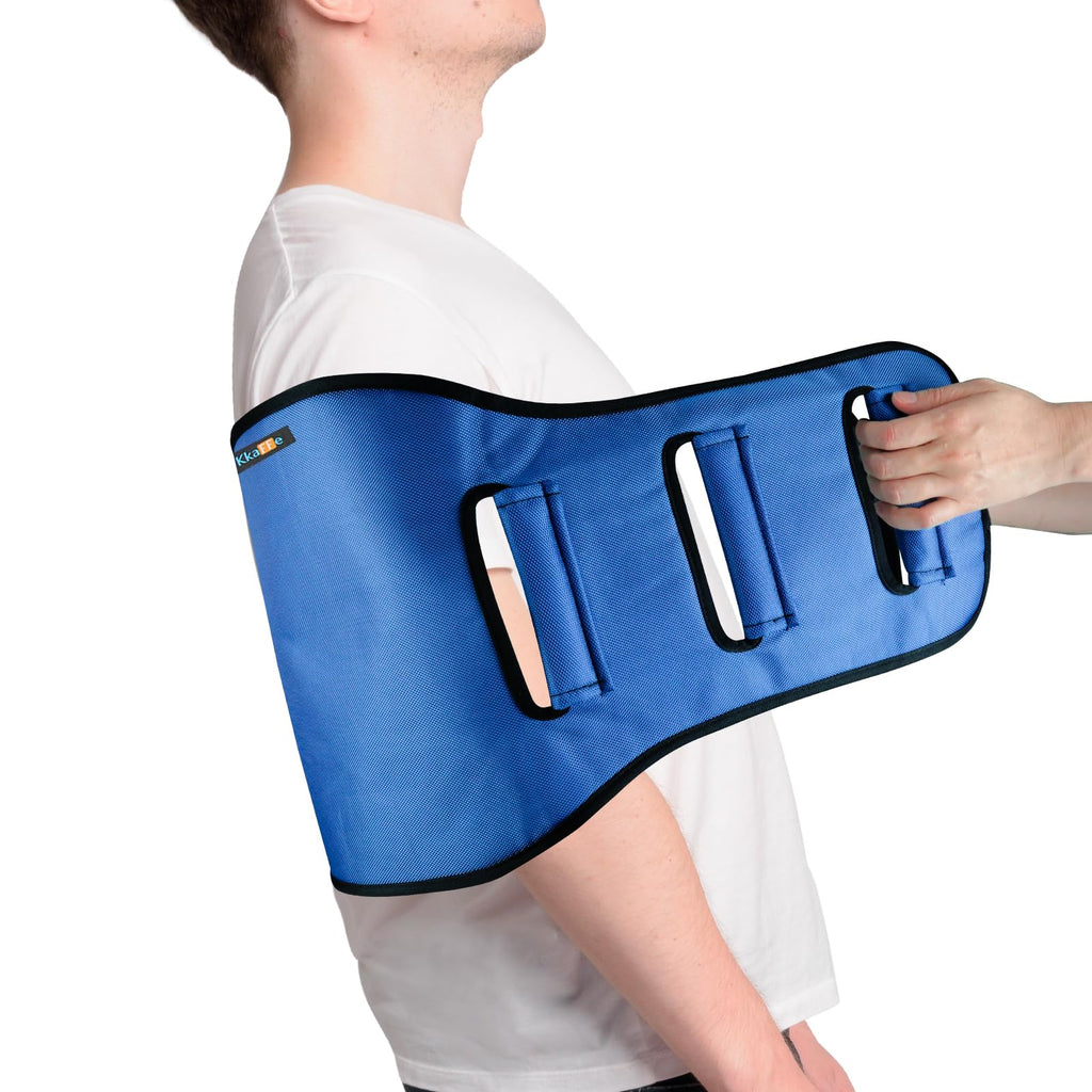 KKaFFe Transfer Belt Transfer Sling for Nursing Patients, Standing & Supports & Transfer Aids for Elderly, Gait Belt for Patient Care, Transfer Belt for Bedridden Patient (Blue)