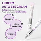 Dr.twentyproject Lifderm Eye Cream with Collagen & Vibrating Device for Wrinkles, Anti-Aging, Dark Circles – Lifting, Firming, Tightening, Depuffing, Nourishing Korean Skincare (20ml 0.6 fl oz)