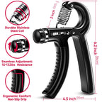 FitBeast Grip Strengthener Forearm Strengthener Hand Grips Strengthener Kit - 5 Pack Adjustable Resistance (Black)