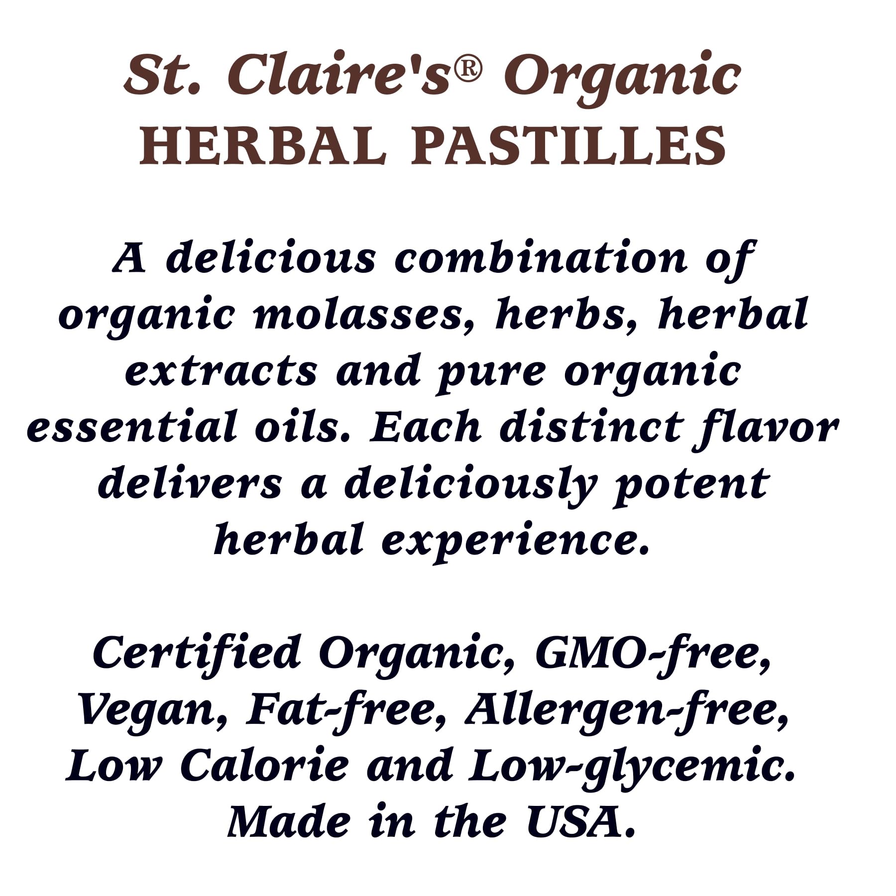 St. Claire's Organic Herbal Pastilles, (Ginger, 8 Ounce Refill Bag, over 240 pieces) | Gluten-Free, Vegan, GMO-Free, Plant-based, Allergen-Free | Made in our Allergen-Free facility