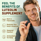 Gyumolics Luteolin Supplement 300mg, Powerful MCAS Stabilizer, Seasonal Allergies and Anti-inflammatory Balance, with Luteolin 150mg, Rutin 75mg, Pea 75mg, Vegetarian,Gluten-Free, 120 Softgels
