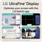 LG 27US500-W Ultrafine Monitor 27-Inch 4K UHD (3840x2160) HDR10 IPS Borderless Design Reader Mode Flicker Safe Switch App HDMI DisplayPort - White