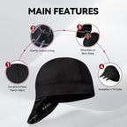 ARCCAPTAIN Reversible Welding Cap, 8 Panel Protective Welders Cap, 10 oz Fireproof Cotton Comforts for Safety and Protection While Welding to Men Women, Black, 7 1/4