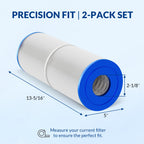 Swimara 2-Pack PRB50-IN, C-4950, FC-2390 Replacement Hot Tub Filter, Compatible with Jacuzzi J-200 & Pentair Spa Filter, 50 Sq.Ft., Pro Series