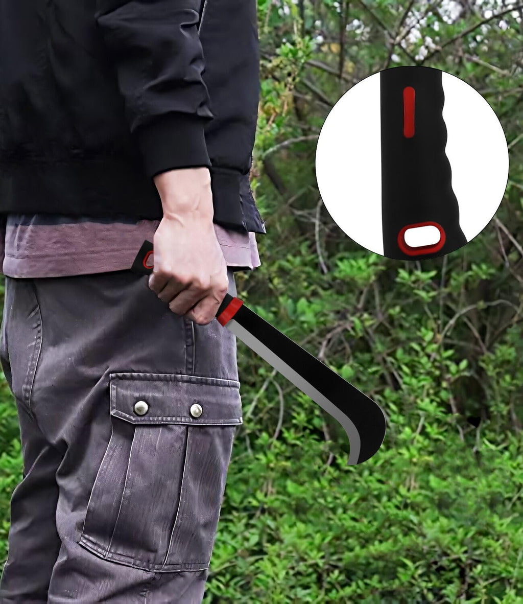 WICING Machete, 15 Inch Gardening Machete for Outdoor and Yard Work, 3Cr13 Stainless Steel and Non-Slip Handle with Nylon Sheath