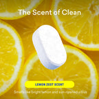 BLUELAND 100% Plastic-Free Dishwasher Detergent Tablets, 60ct, Lemon Zest