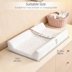 JVEOO Waterproof Baby Changing Pad Wipeable Diaper Changing Mat