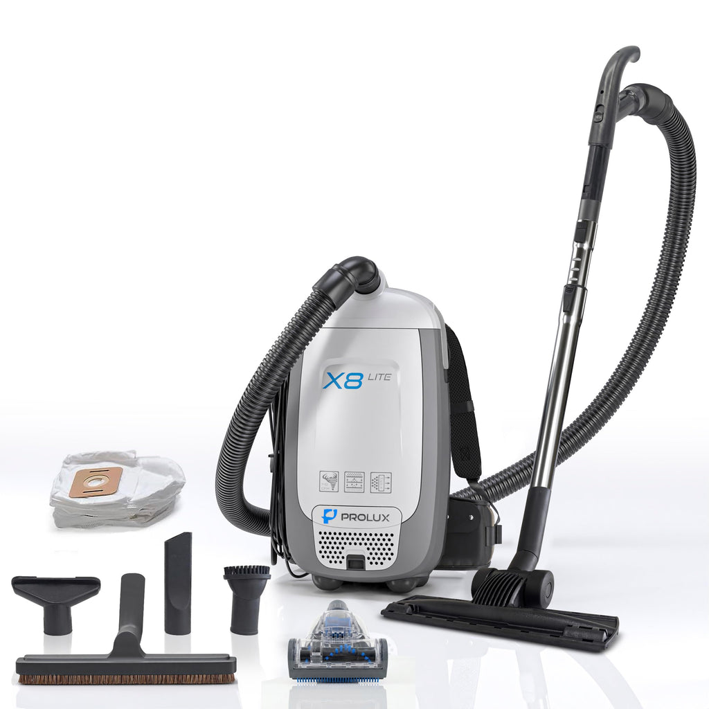 Prolux X8 Lite Backpack Canister Vacuum – Lightweight HEPA Filtration for Multi-Surface Cleaning