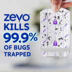 Zevo Flying Insect Traps - Plug-in Indoor Fly Trap and Bug Light Trap Refill with Blue and UV Light - No-Mess Cartridge for House Flies, Fruit Fly Trap and Gnats (2 Plug-in Bases and 4 Cartridges)