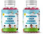 Vitamatic Kids Magnesium Calm Gummies - 60 Vegan Count - Great Tasting - Promote Healthy, Muscle, Bone, & Energy Support (Pack of 2)