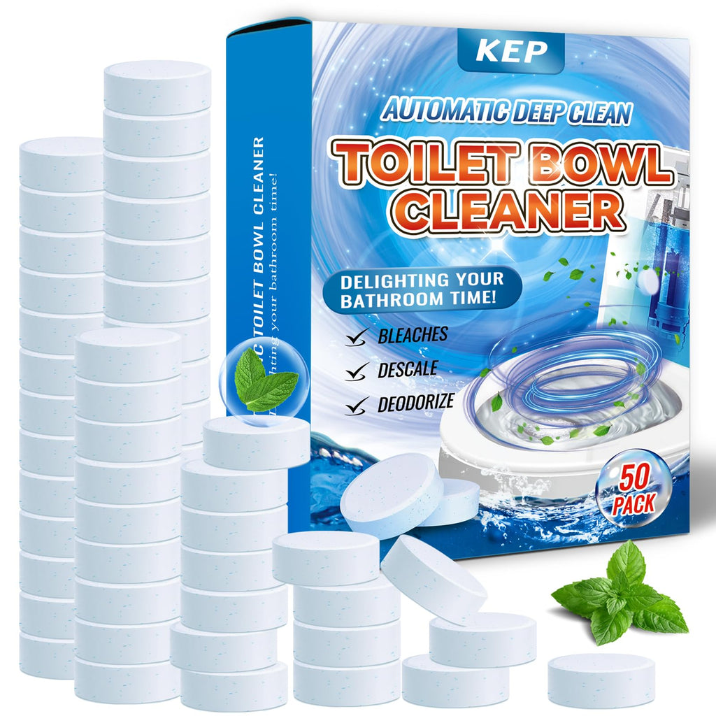 Automatic Toilet Bowl Cleaner Tablets–Fresh Scent,Long-Lasting Clean–Safe for Tanks&Pipes Deodorizing and Descaling –Bathroom Cleaner Against Tough Stains Keeps Bowl Clean Between Washes-50 PACK-1111