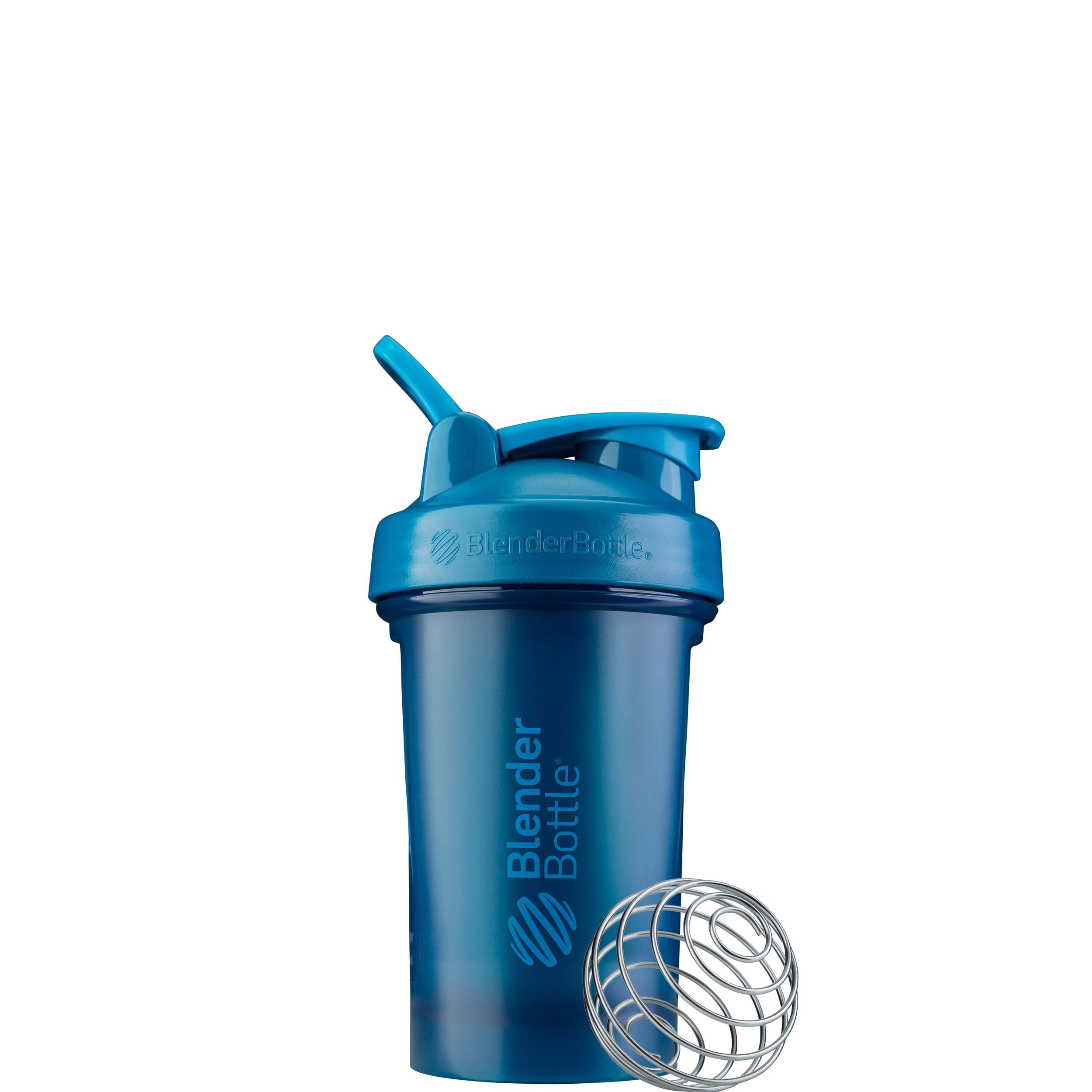 BlenderBottle Classic V2 Shaker Bottle Perfect for Protein Shakes and Pre Workout, 20-Ounce, Ocean Blue