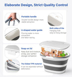 Zonopy Collapsible Bucket, Upgraded 16L (4.2 Gallon) Collapsible Mop Bucket with Multi-Functional Lid, Foldable Portable Camping Beach Sand Water Pot Pail Space Saving Square, Car Washing Bucket
