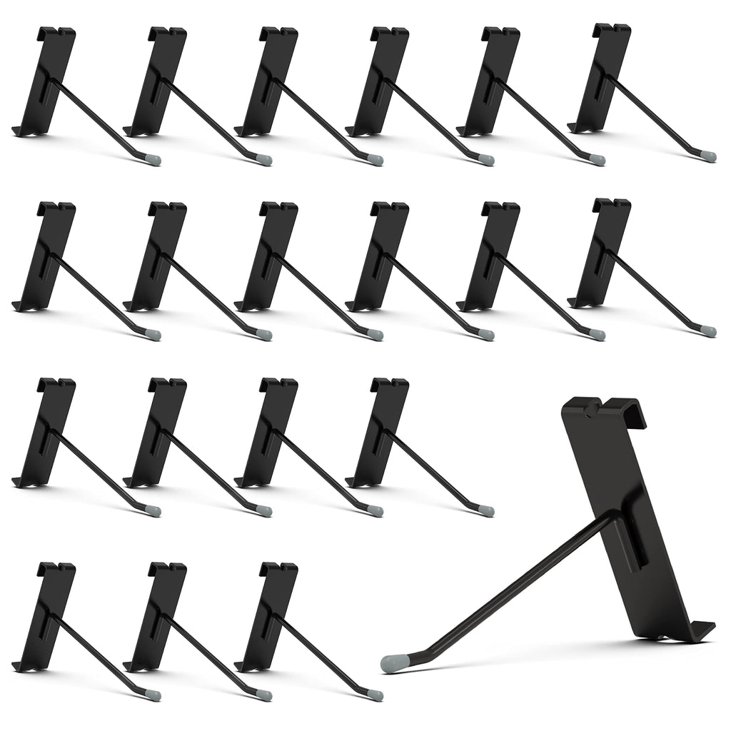 HUHOLE 50 Pack Gridwall Hooks 4 Inch – Black Metal Display Hangers for Wire Grid Panel – Heavy Duty Retail Store Fixtures, Garage Organizer, Craft Fair & Jewelry Rack (20lbs Capacity)