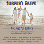 Island Soap & Candle Works Surfer's Salve - All Natural Skin Soothing Balm - Moisturizing Anti-Chafing Ointment for Insect Bites, Sunburn, Windburn, Chapped Lips, Rashes & New Tattoos - 4 Ounce