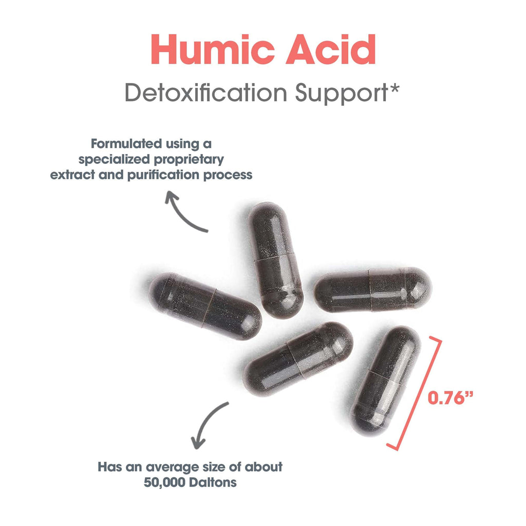 Allergy Research Group Humic Acid - Delivers 750 mg Humic Acid - Supports Detoxification & Immune Response - Membrane Active Formula - 30 Servings - 60 Capsules