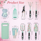 Carsolt 11Pcs Floral Gardening Tools Set, for Women Mom