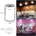 Yiliaw 6 Pack LED Puck Lights Remote Control 16 Color Changeable Under Cabinet Lights, Battery Operated Lights Night Light with Dimmer & Timmer for Closet Bedroom Kitchen, White