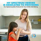 My Spectrum Heroes Kids Powder Multivitamin - Strawberry Powder Supplement, Better Absorption, Non-GMO, Non-Gluten, No Artificial Ingredients - Neural Help for Children on The Spectrum - 30 Servings