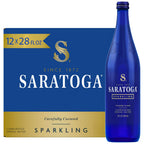 Saratoga Sparkling Spring Water - 28 oz. (Carbonated, Pack of 12 bottles)