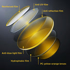 Gaoye Night Driving Blue Light Glasses for Woman - Computer Glasses for Blue Light Blocking - Lightweight Frames - 3 pack