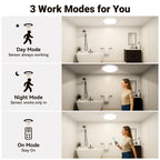 Wireless Closet Lights Motion Sensor - No Wiring Rechargeable Ceiling Light Night Light Indoor, Battery Operated Led Lights for Bedroom with Remote, Living Room Bathroom Home & Kitchen Decor Lighting