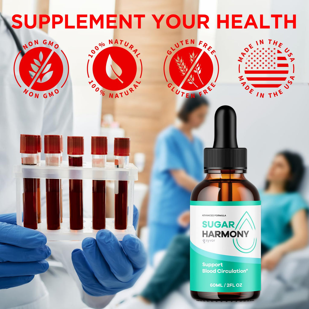 (2 Pack) Sugar Harmony Drops, Official SugarHarmony Liquid Drops with All Natural Ingredients, Advanced Formula Support Supplement with Maximum Strength Premium Vitamins for Women & Men (60 Servings)