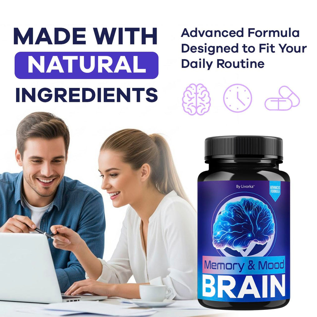 (3 Pack) Memory Mood and Brain Capsules - Official Daily Support Brain Health Supplement Pills Advanced Formula, Memory & Mood Brain & Memory Focus Reviews, 180 Capsules for 3 Months