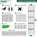 OTOSUNNY 2 Pack 6 ft Garden Obelisk Trellis for Climbing Plants Outdoor