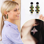 Quelay 36 Pairs Teacher Earrings for Women Fun Wooden Studs Bulk Cute Back to School Gift Dangle Earrings Sets Colorful Pencil Apple Rainbow Jewelry for Classroom Appreciation Jewelry Gift